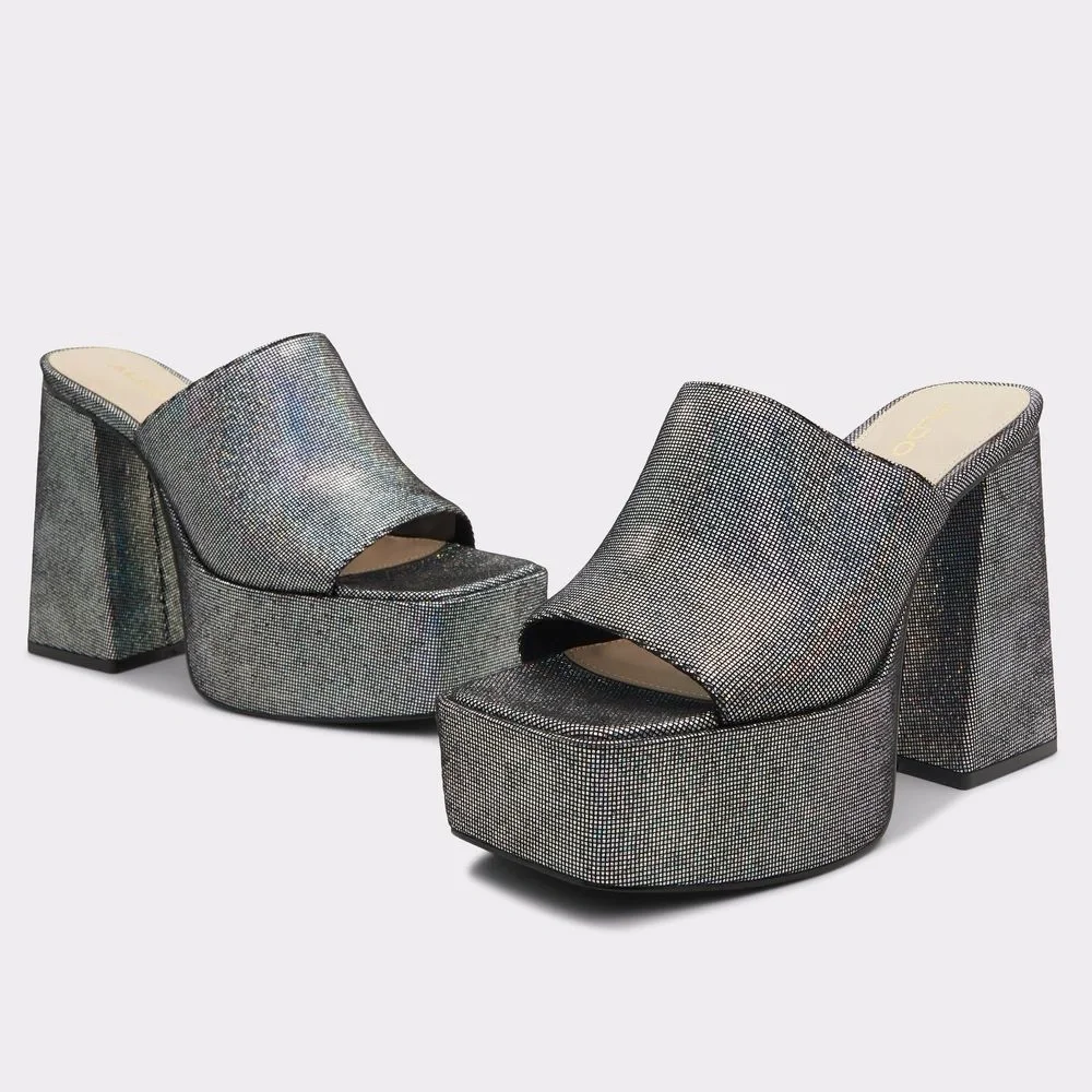 Aldo Xillenia Heel in Silver Size 8 - Picture 1 of 4